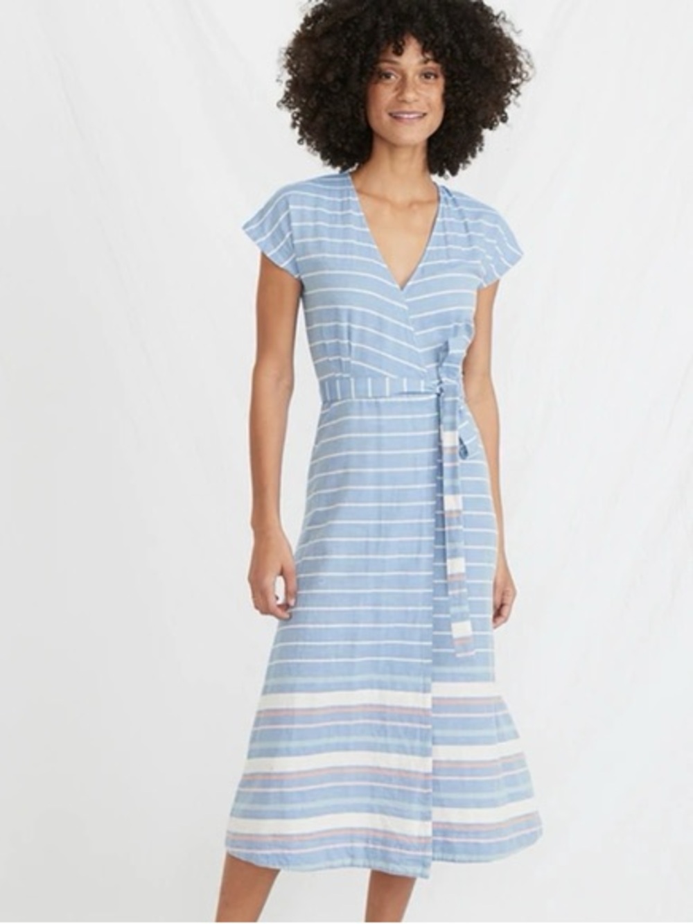 Marine Layer Maddie Wrap Midi Dress